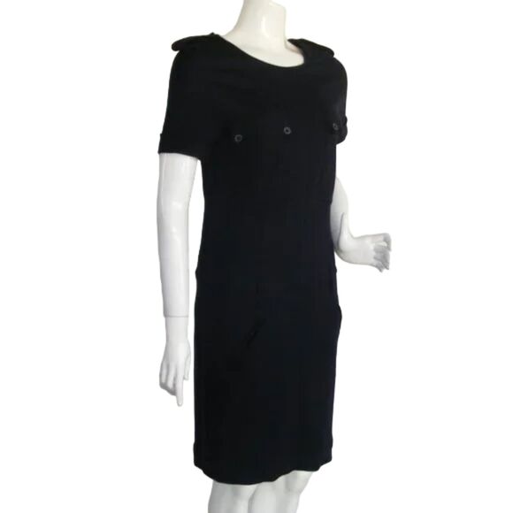 KARL LAGERFELD Dress, S, Navy, Career, Pockets, Back Zipper, Short sleeves - Picture 3 of 15